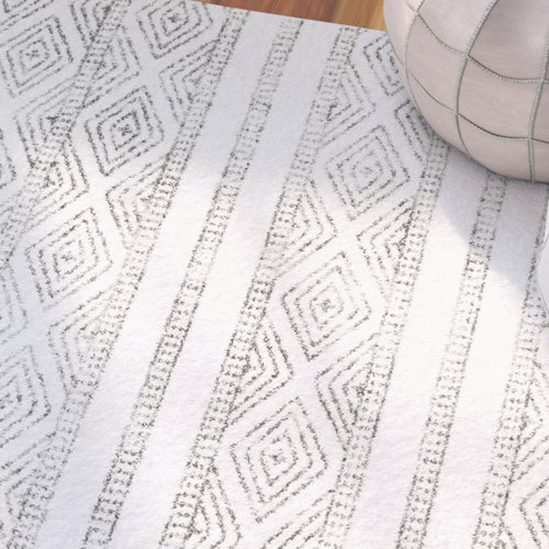 Foundry Select Warleigh Geometric Gray Area Rug & Reviews Wayfair